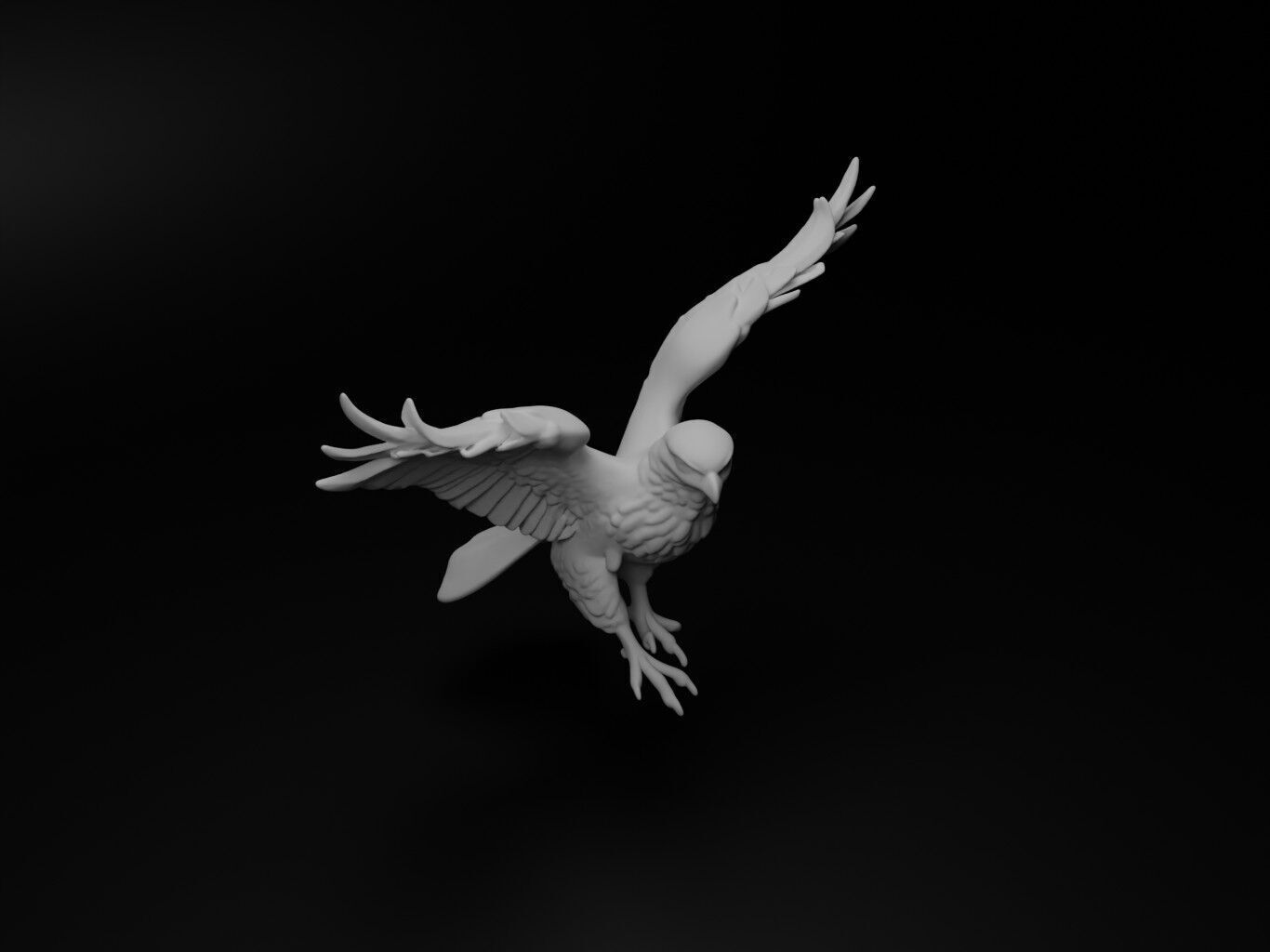 Falcon Animal Figure 3D print model_2