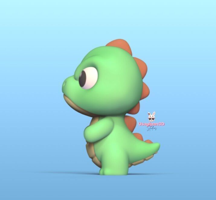Angry Dino 3D print model_3