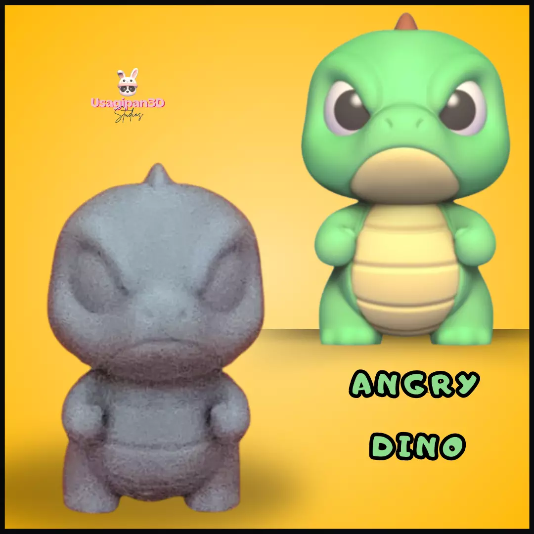 Angry Dino 3D print model_0