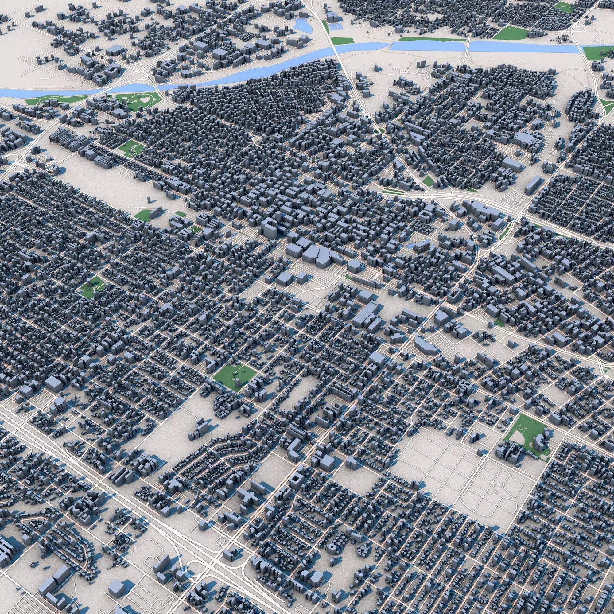 Bakersfield City California United States 3D model_0