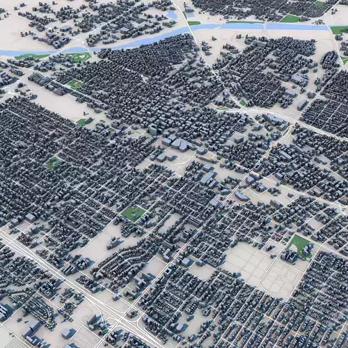 Bakersfield City California United States 3D model