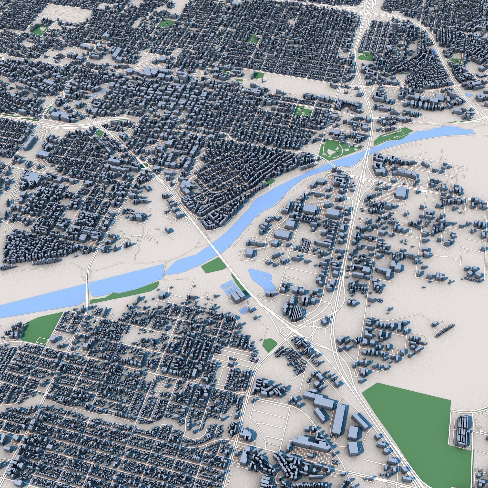 Bakersfield City California United States 3D model_5