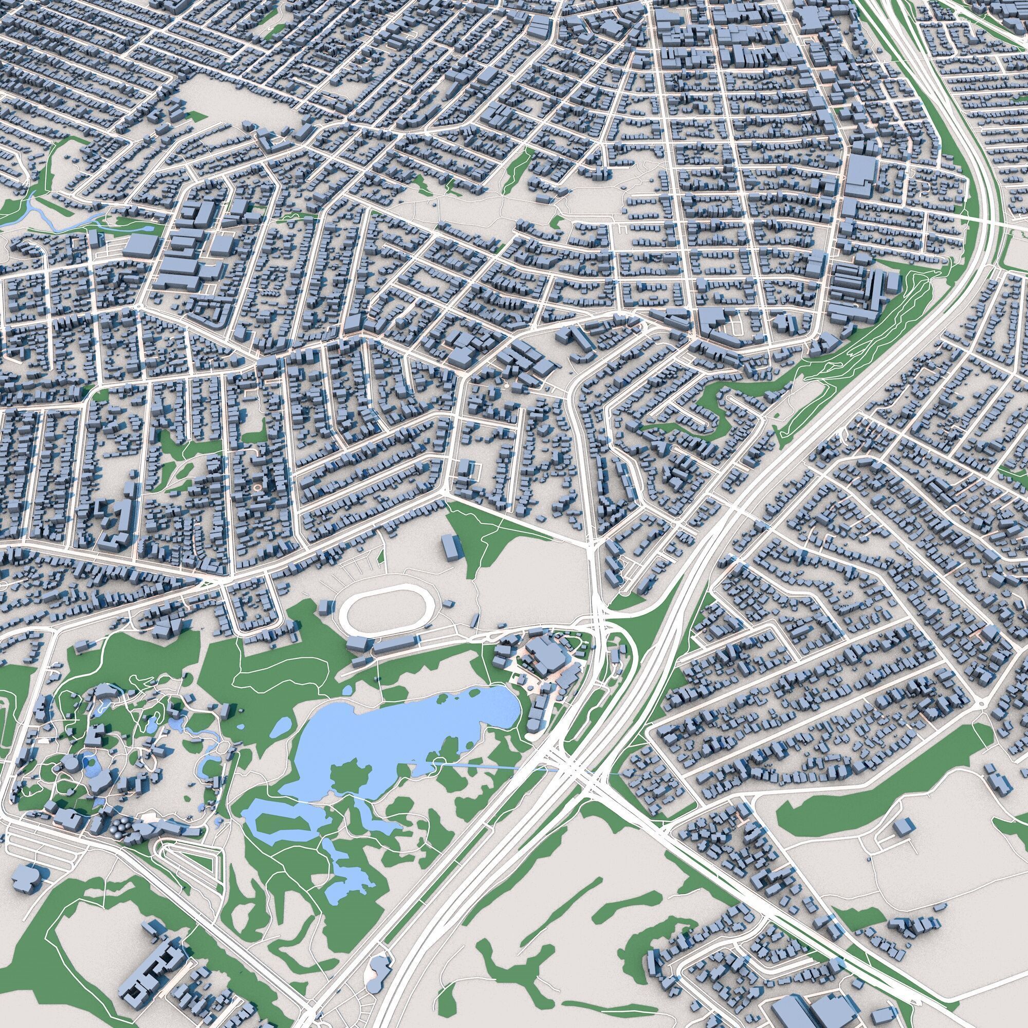 Auckland City North Island New Zealand 3D model_9