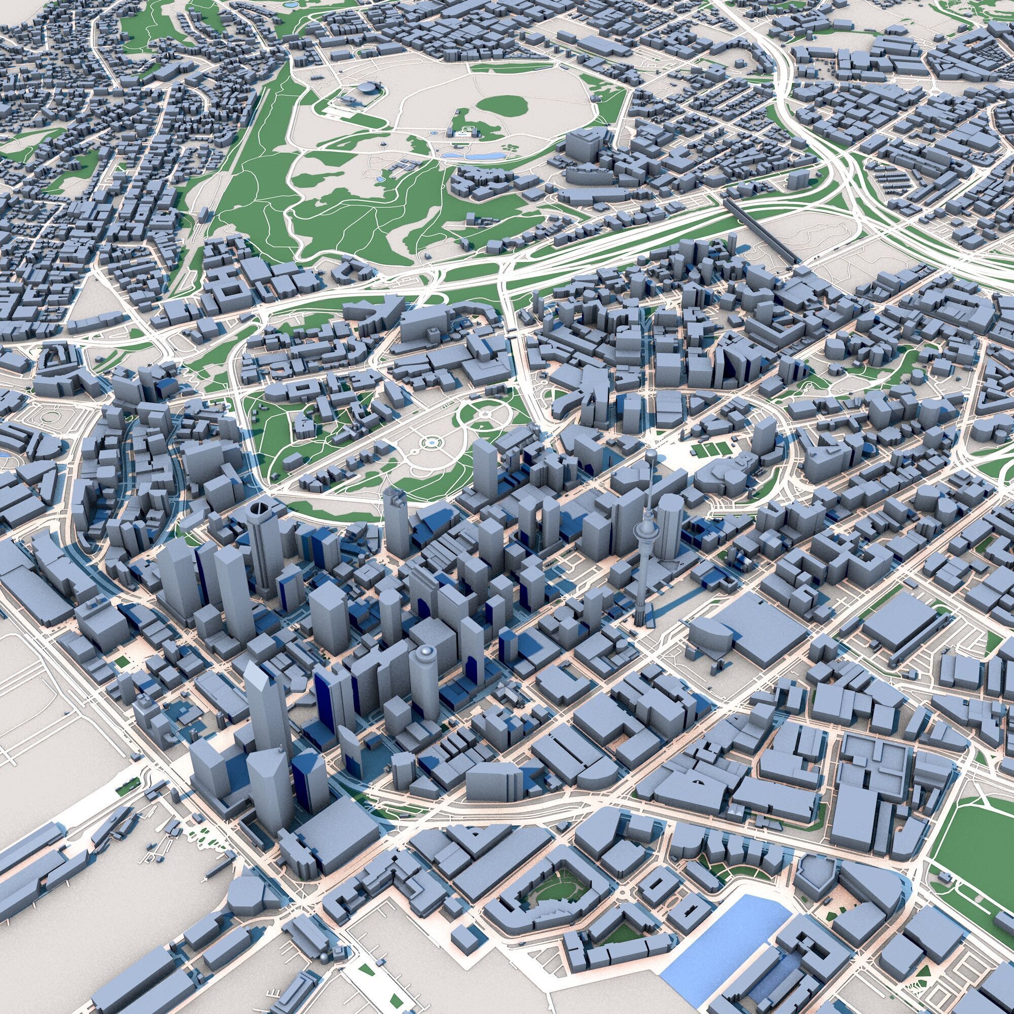 Auckland City North Island New Zealand 3D model_6