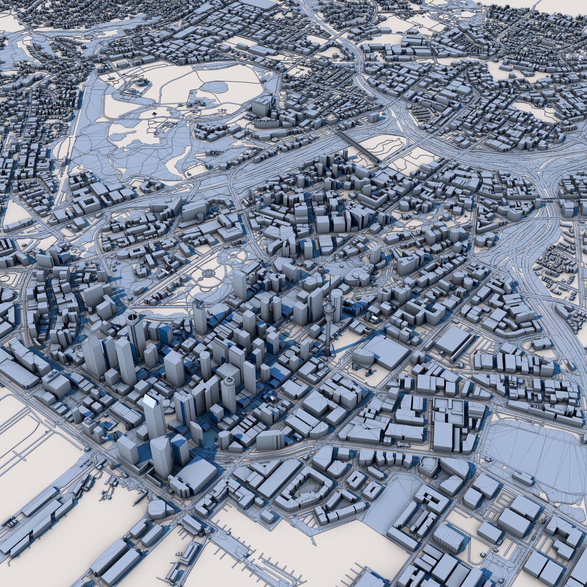 Auckland City North Island New Zealand 3D model_11