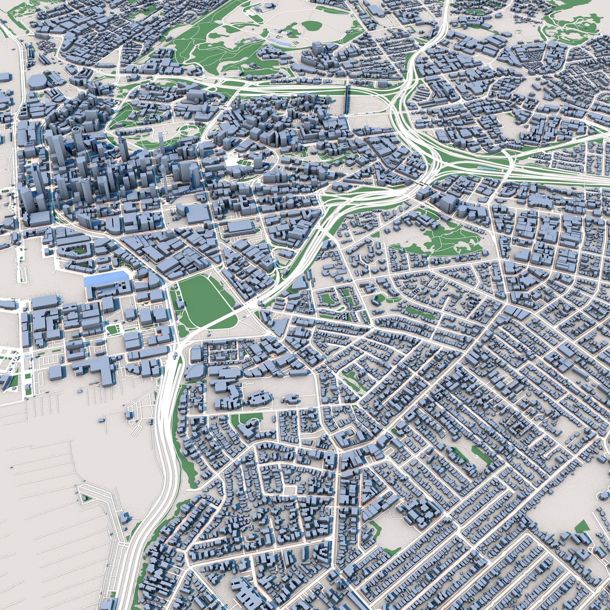 Auckland City North Island New Zealand 3D model_7