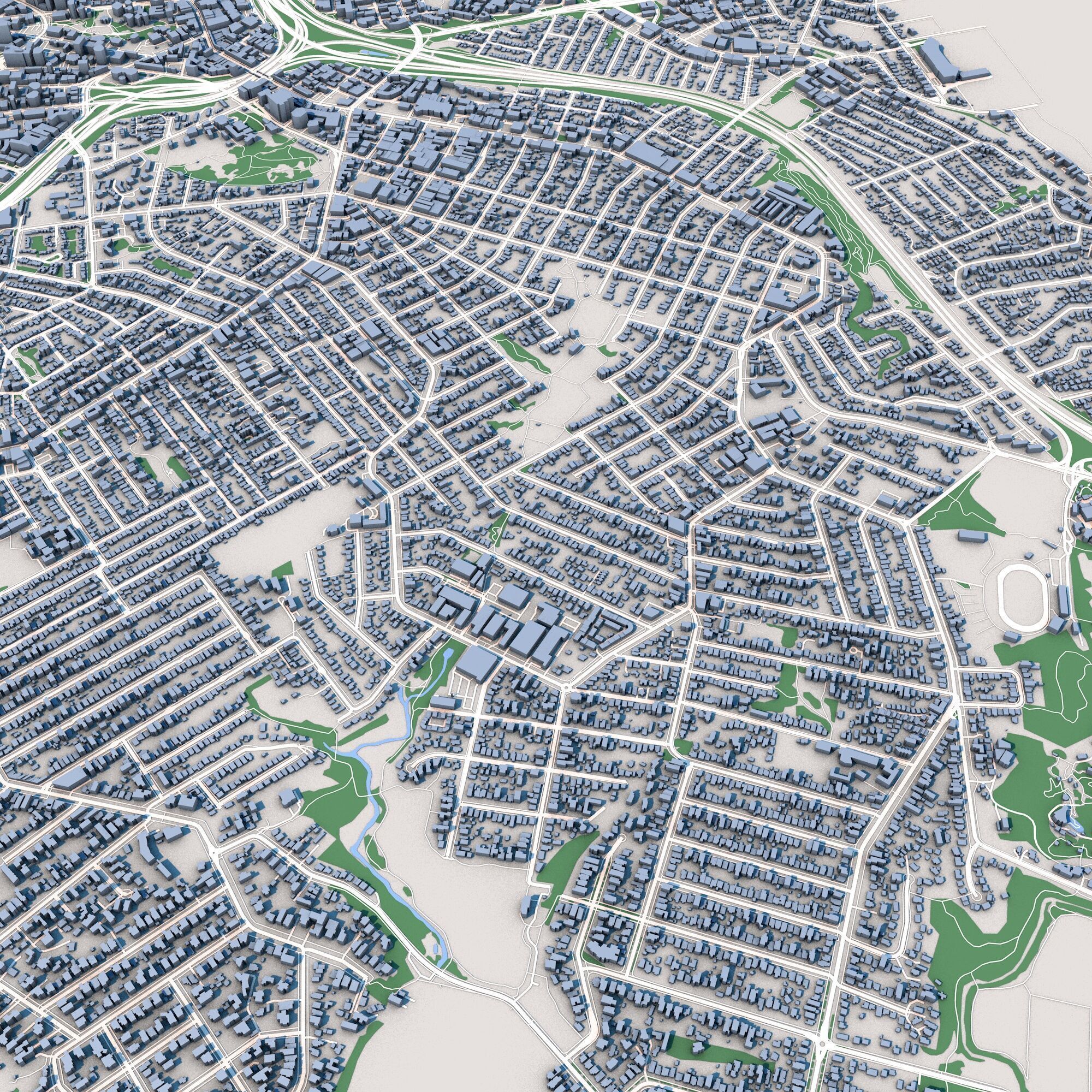 Auckland City North Island New Zealand 3D model_8