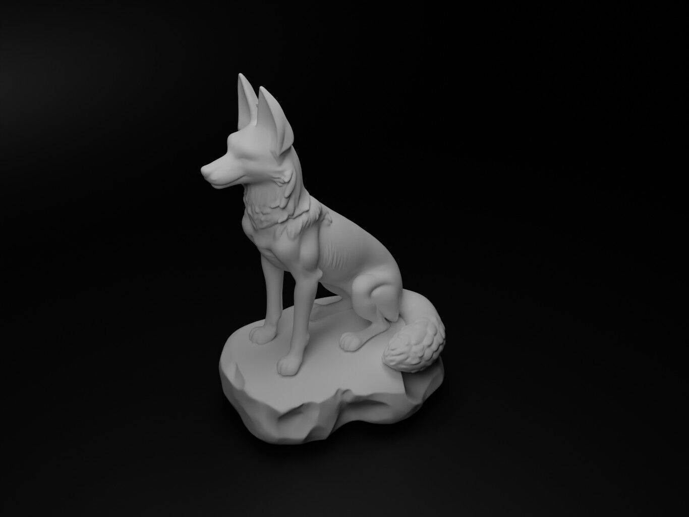 Fennec fox Animal Figure 3D print model_2