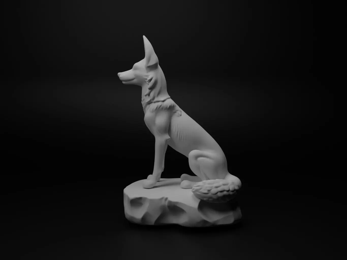 Fennec fox Animal Figure 3D print model_0