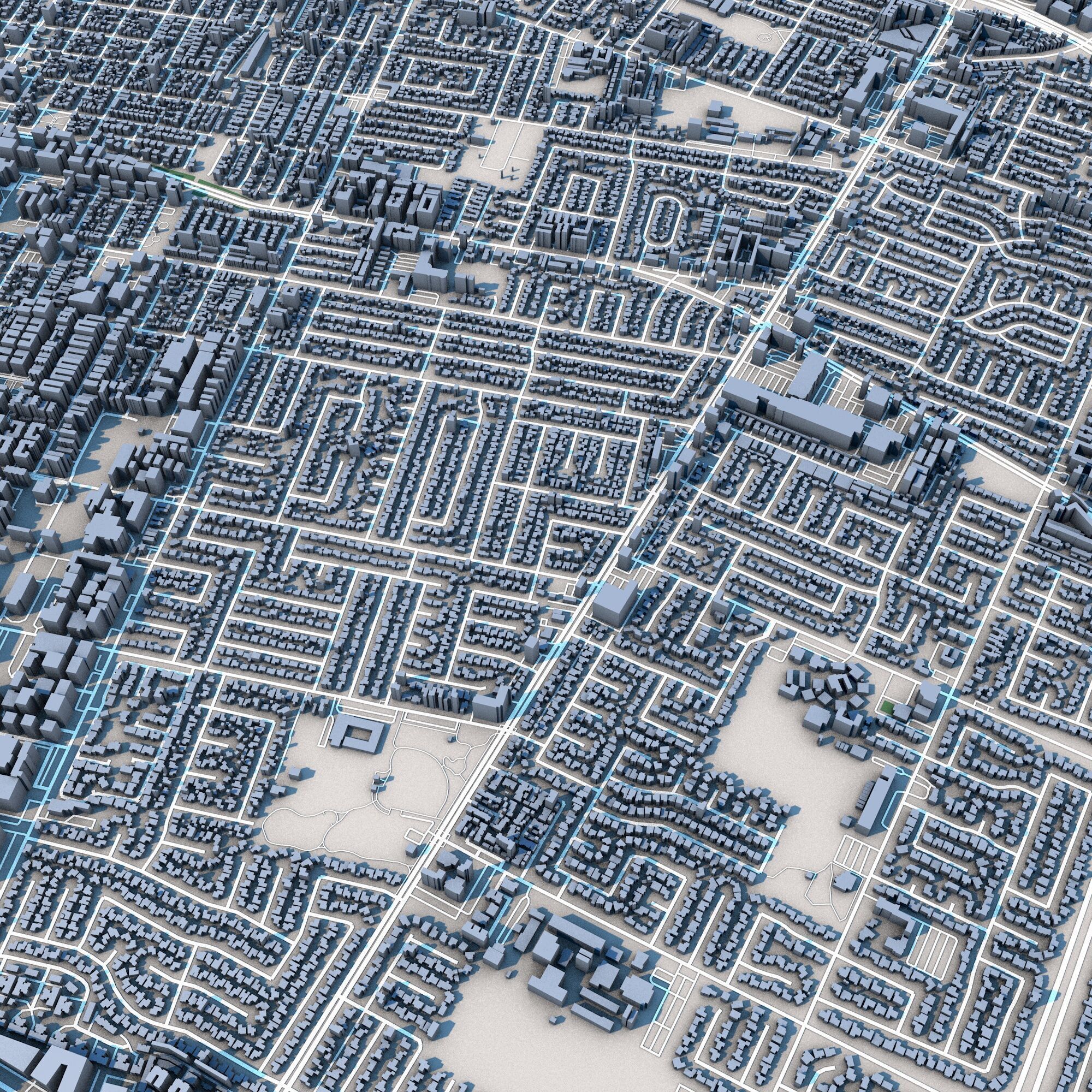 Anaheim City California 3D model_5