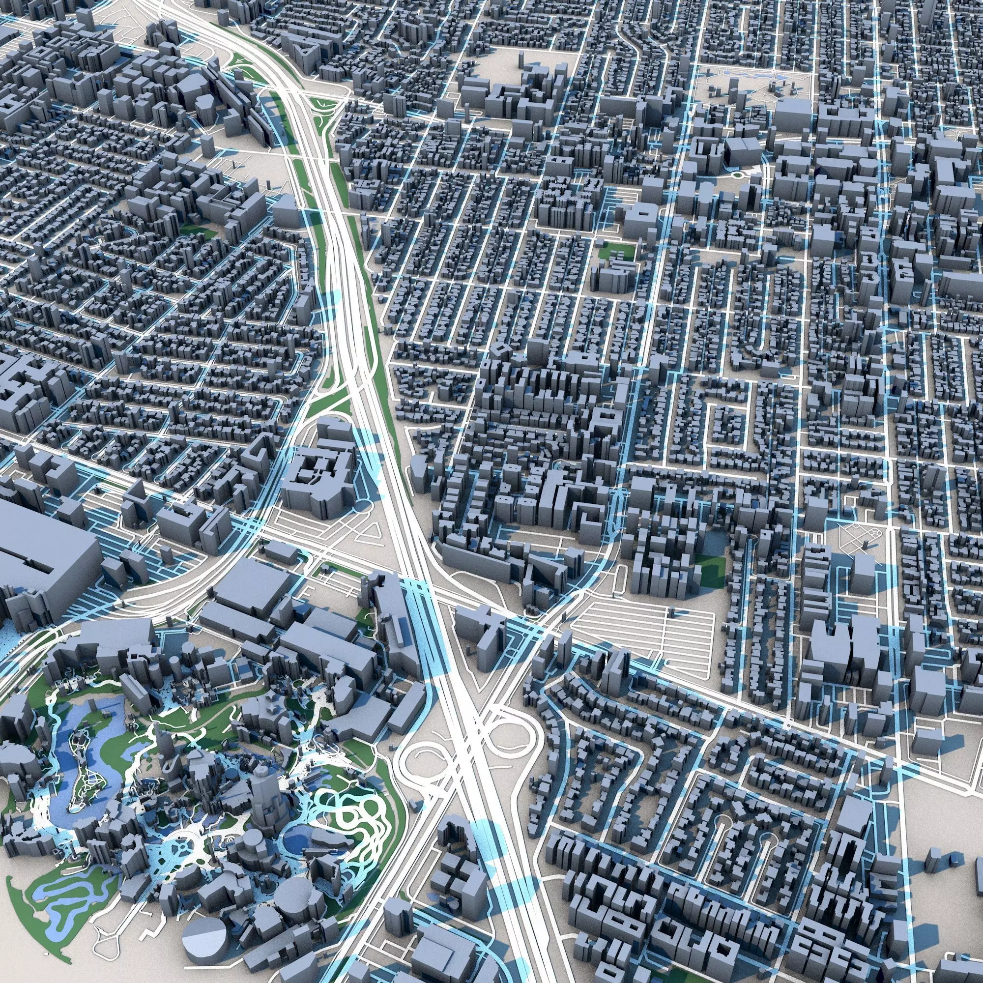 Anaheim City California 3D model_0