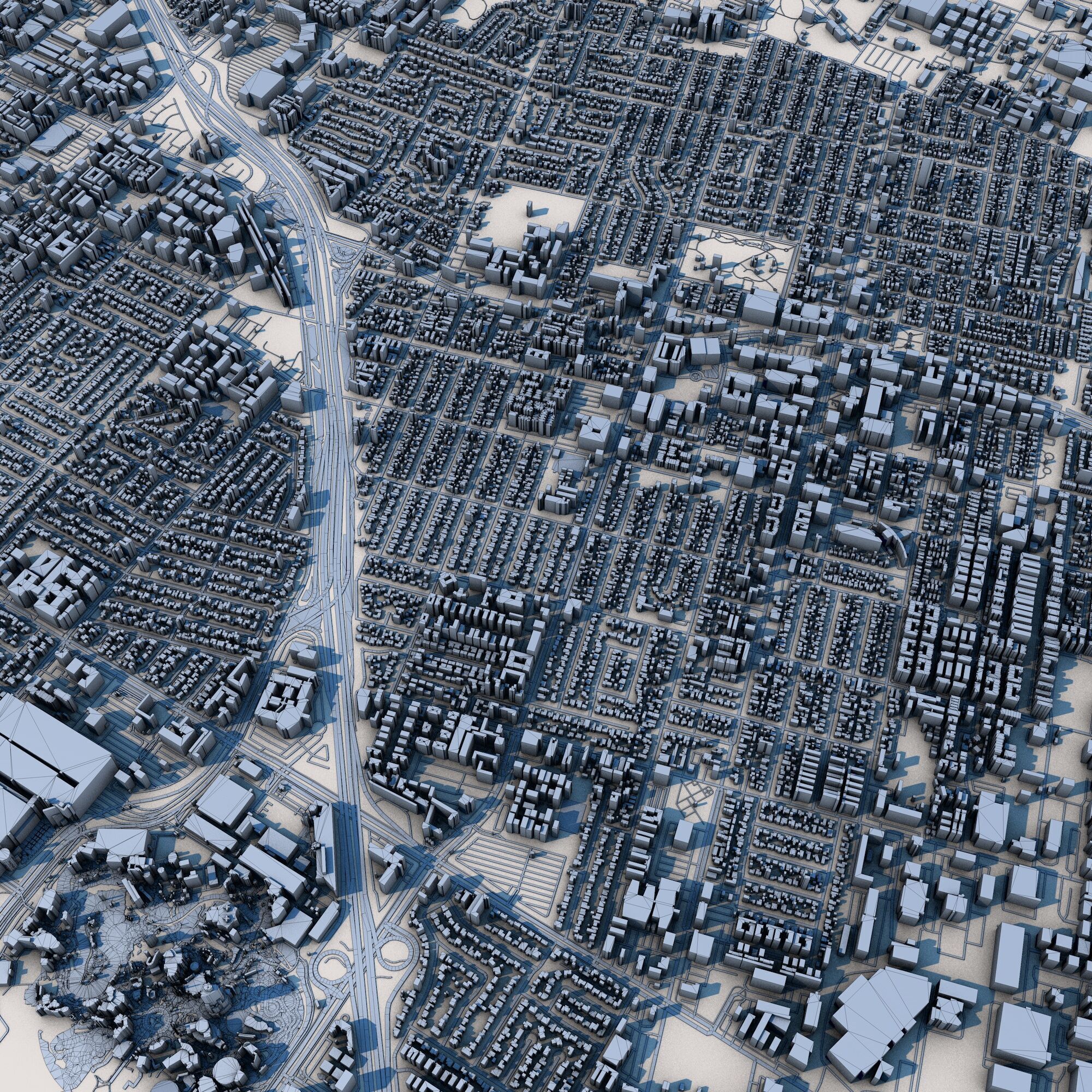 Anaheim City California 3D model_8