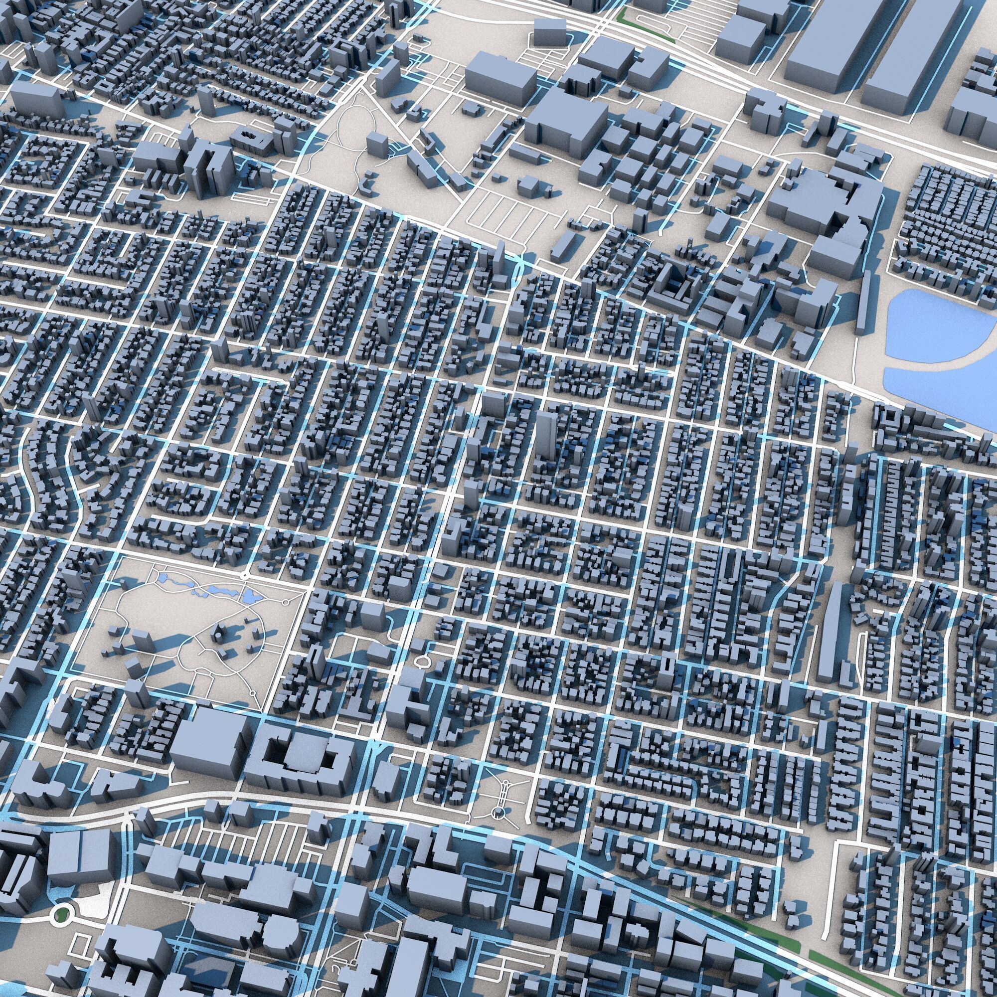 Anaheim City California 3D model_4