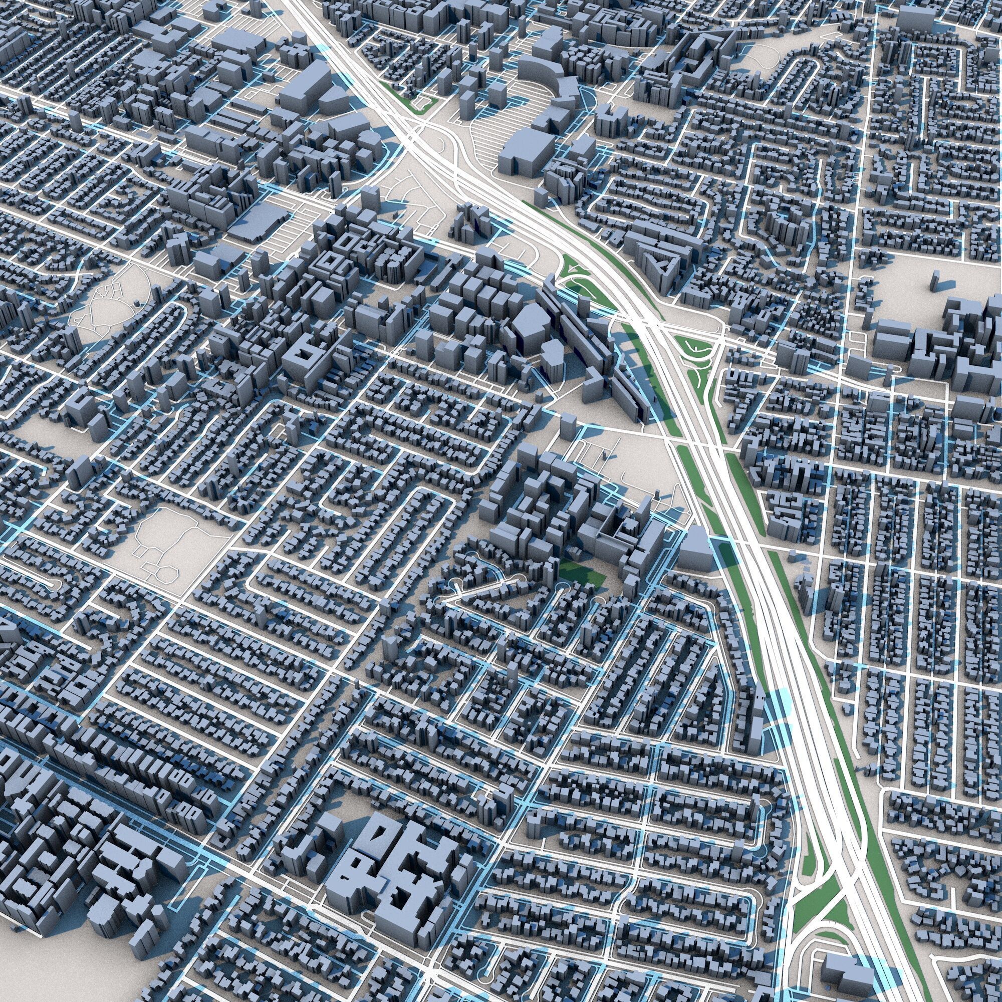 Anaheim City California 3D model_2