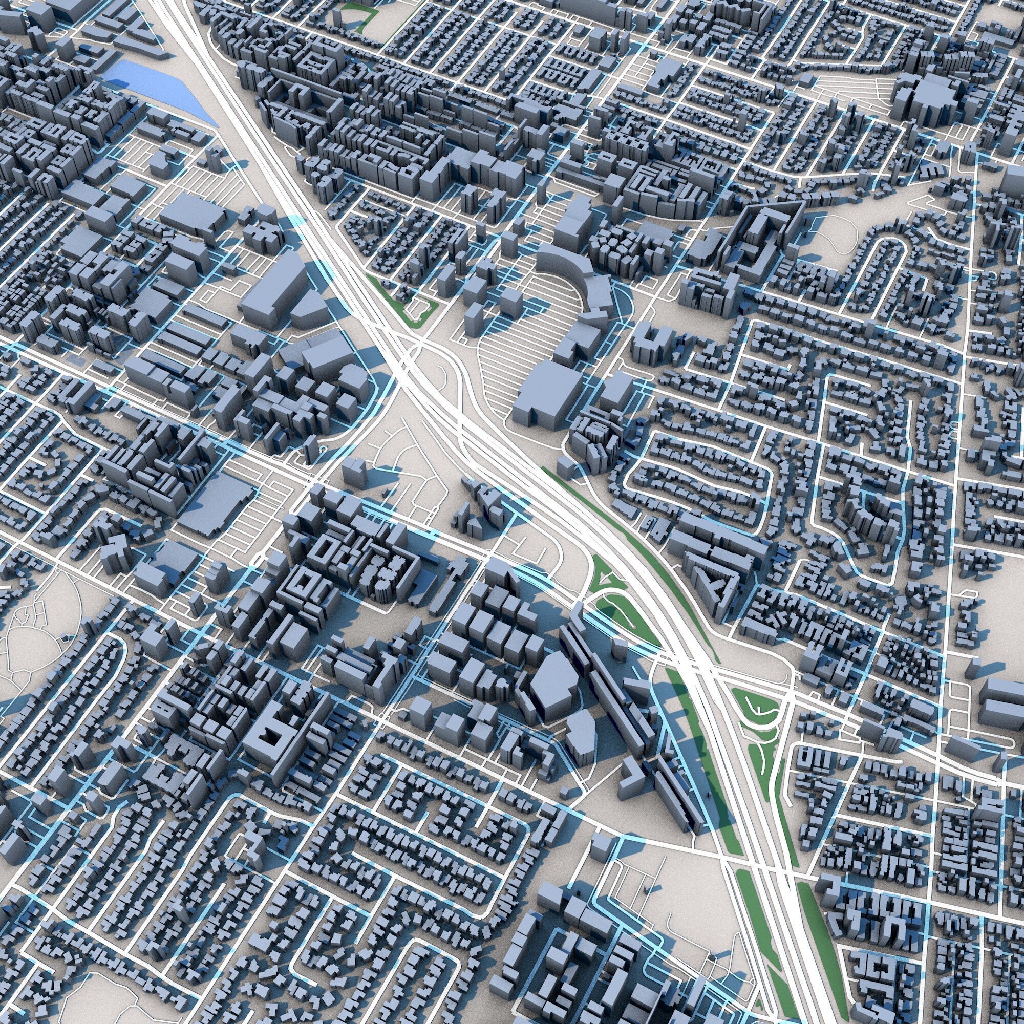 Anaheim City California 3D model_3