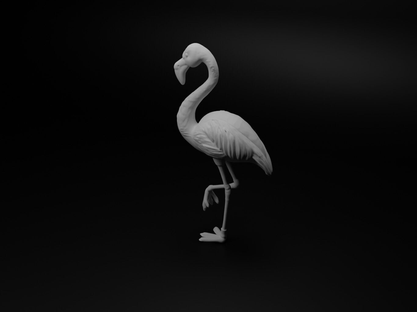 Flamingo Animal Figure 3D print model_1