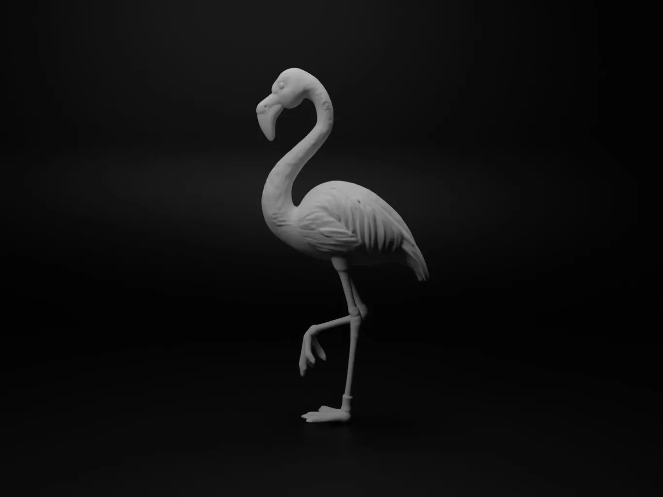 Flamingo Animal Figure 3D print model_0