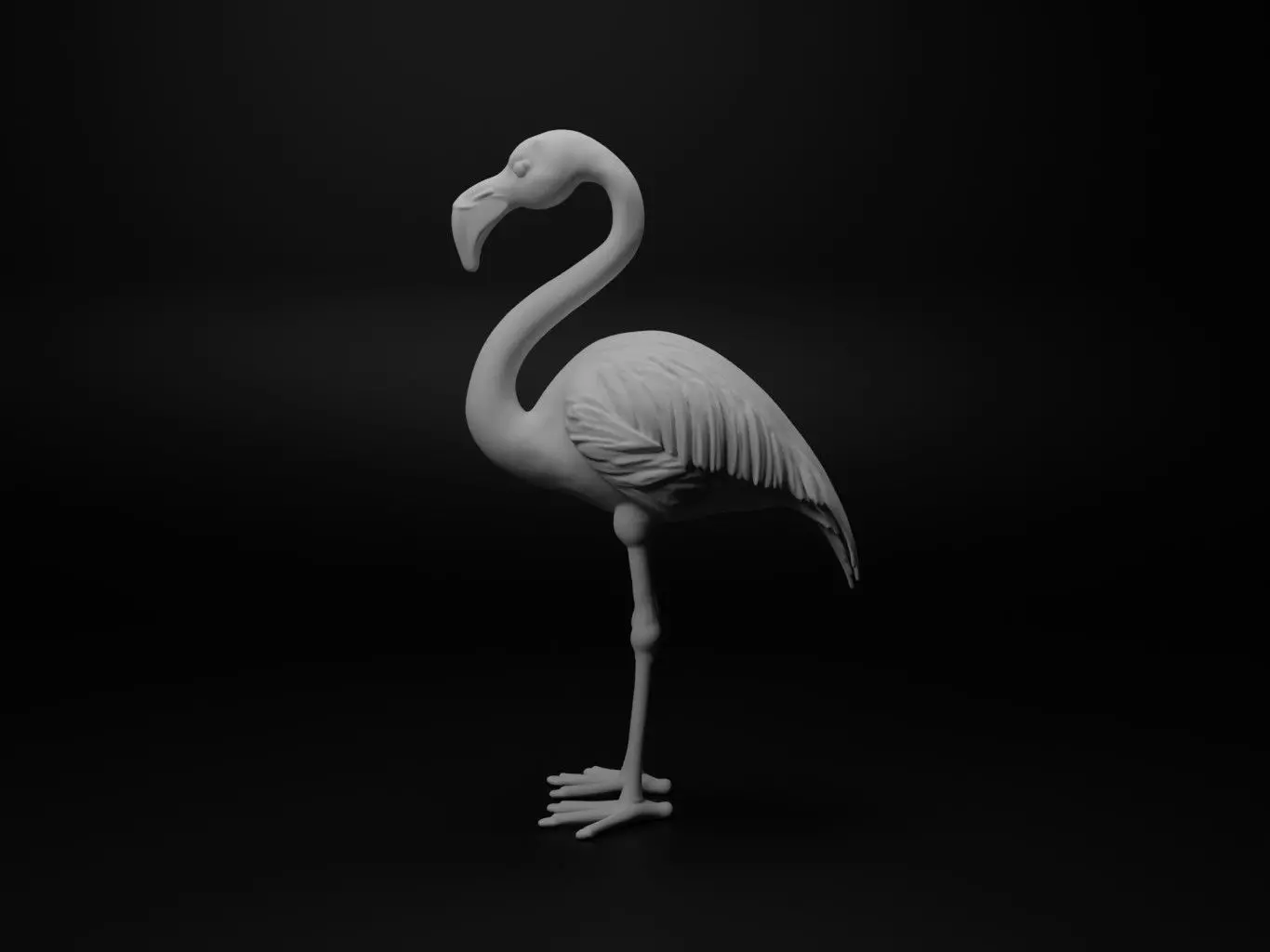 Flamingo Animal Figure 3D print model