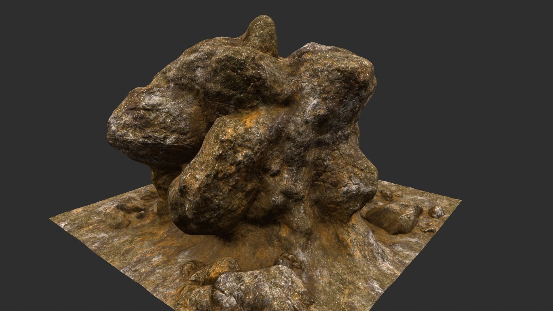 rocks mount 4 3D model_6
