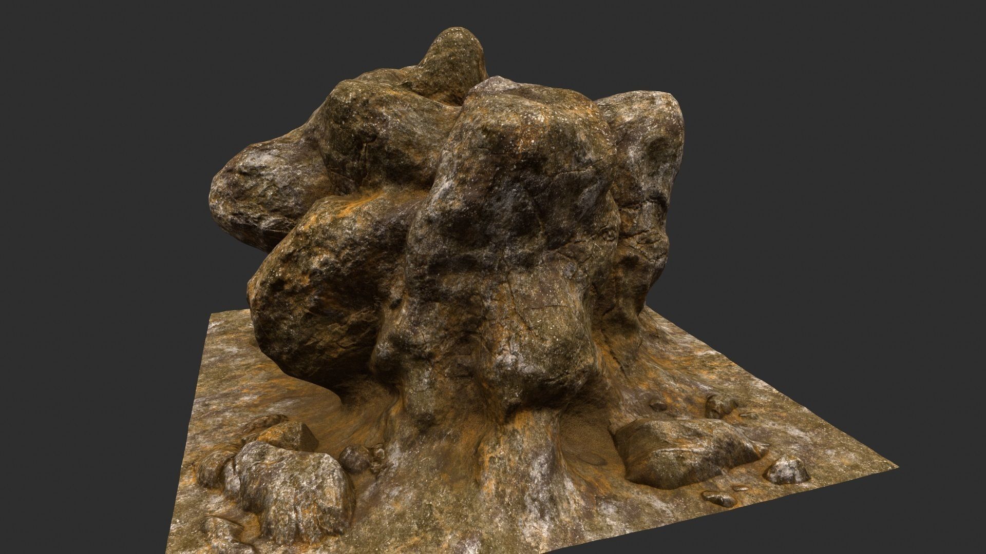 rocks mount 4 3D model_2