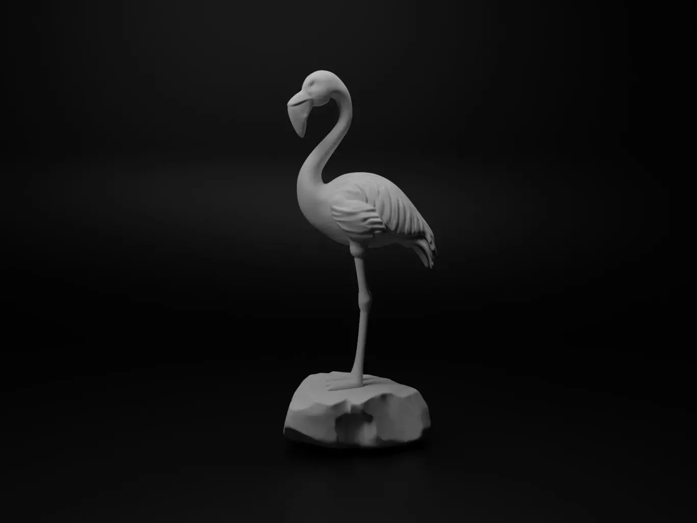 Flamingo Animal Figure 3D print model