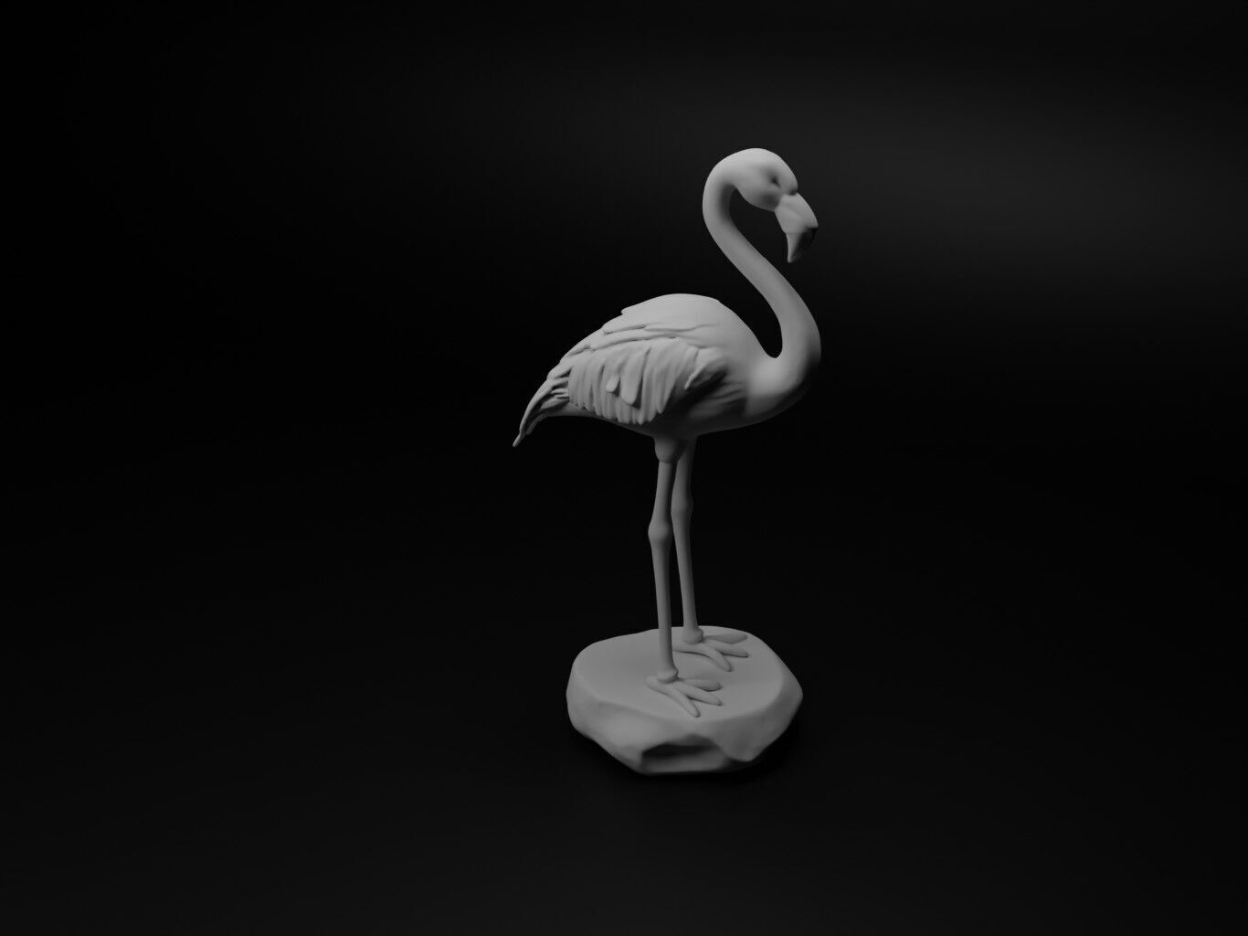 Flamingo Animal Figure 3D print model_1