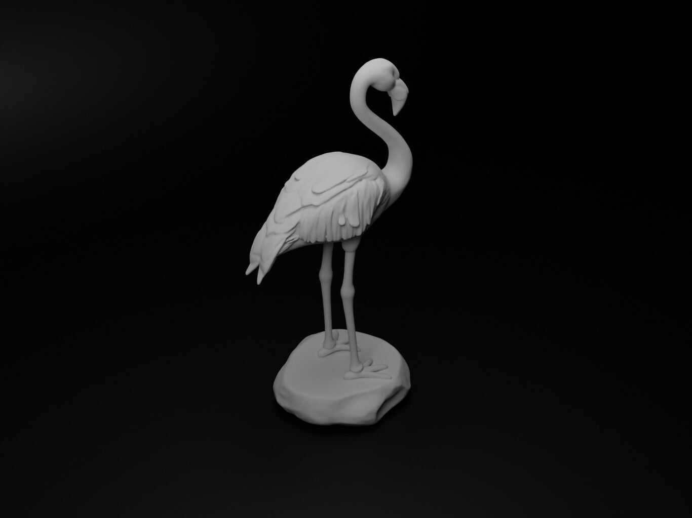 Flamingo Animal Figure 3D print model_2