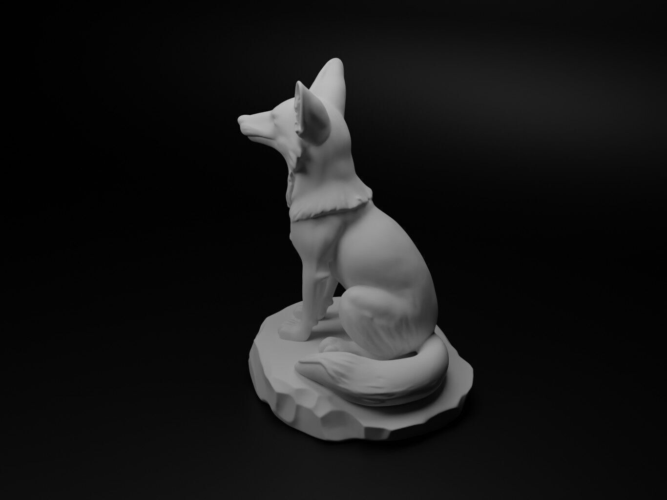 Fox Animal Figure 3D print model_1
