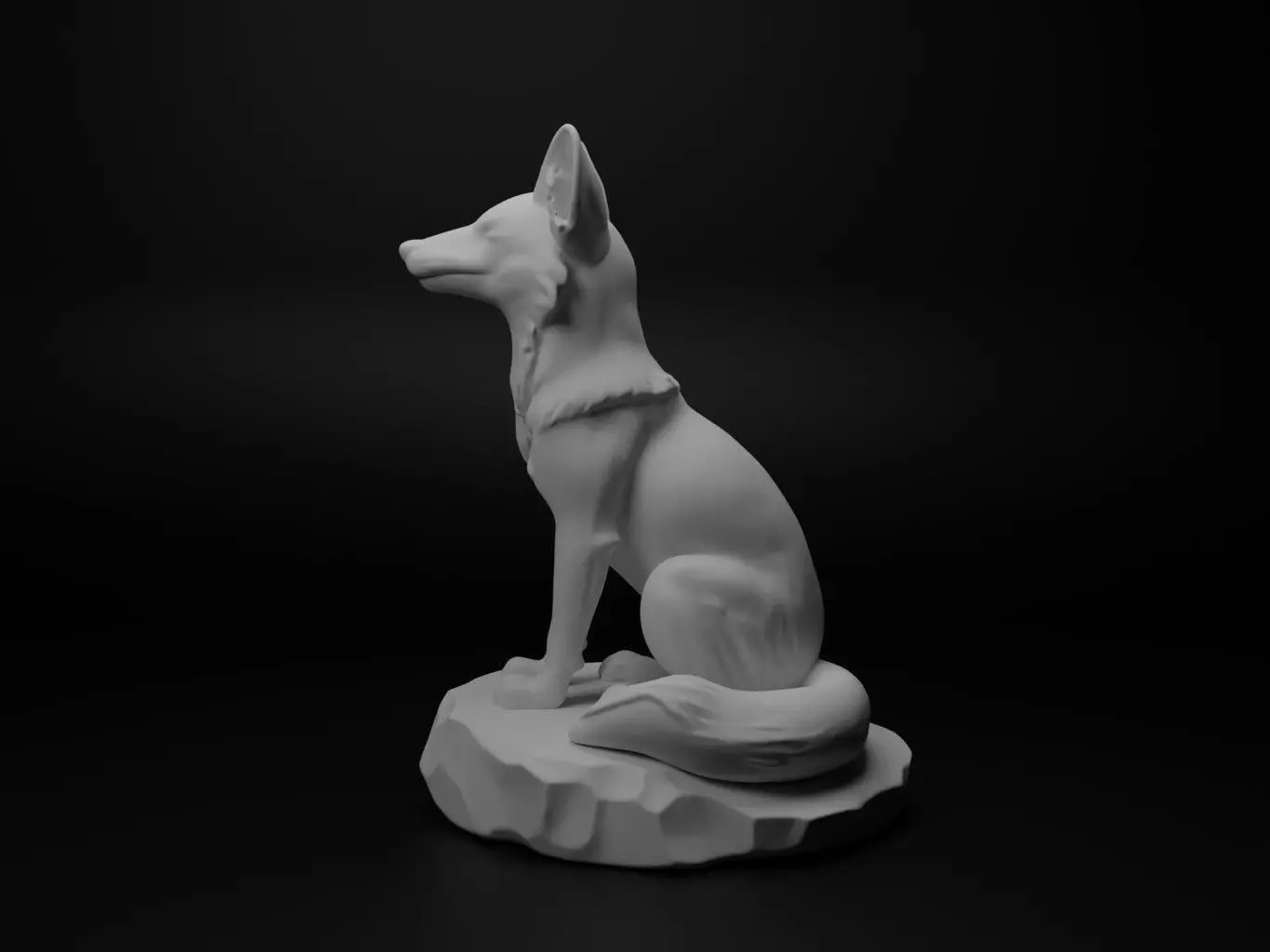 Fox Animal Figure 3D print model_0