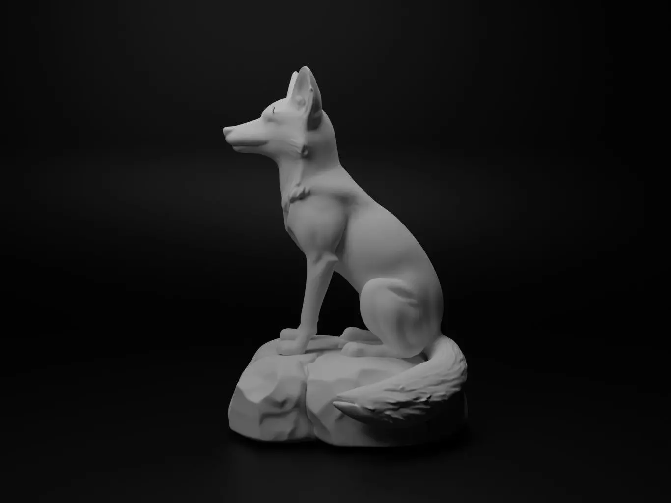 Fox Animal Figure 3D print model_0