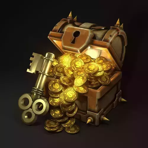 Gold chest for the game