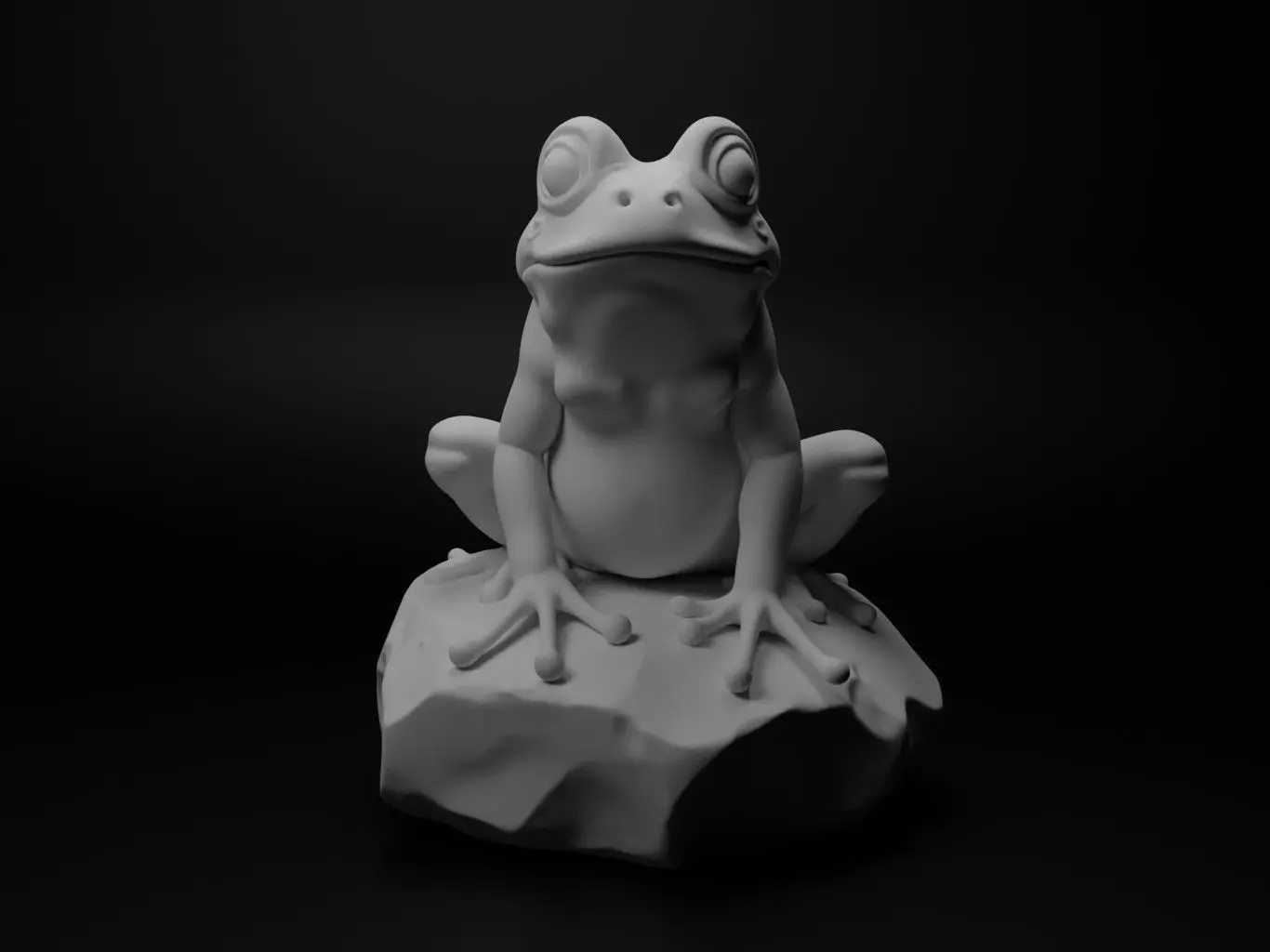 Frog Animal Figure 3D print model