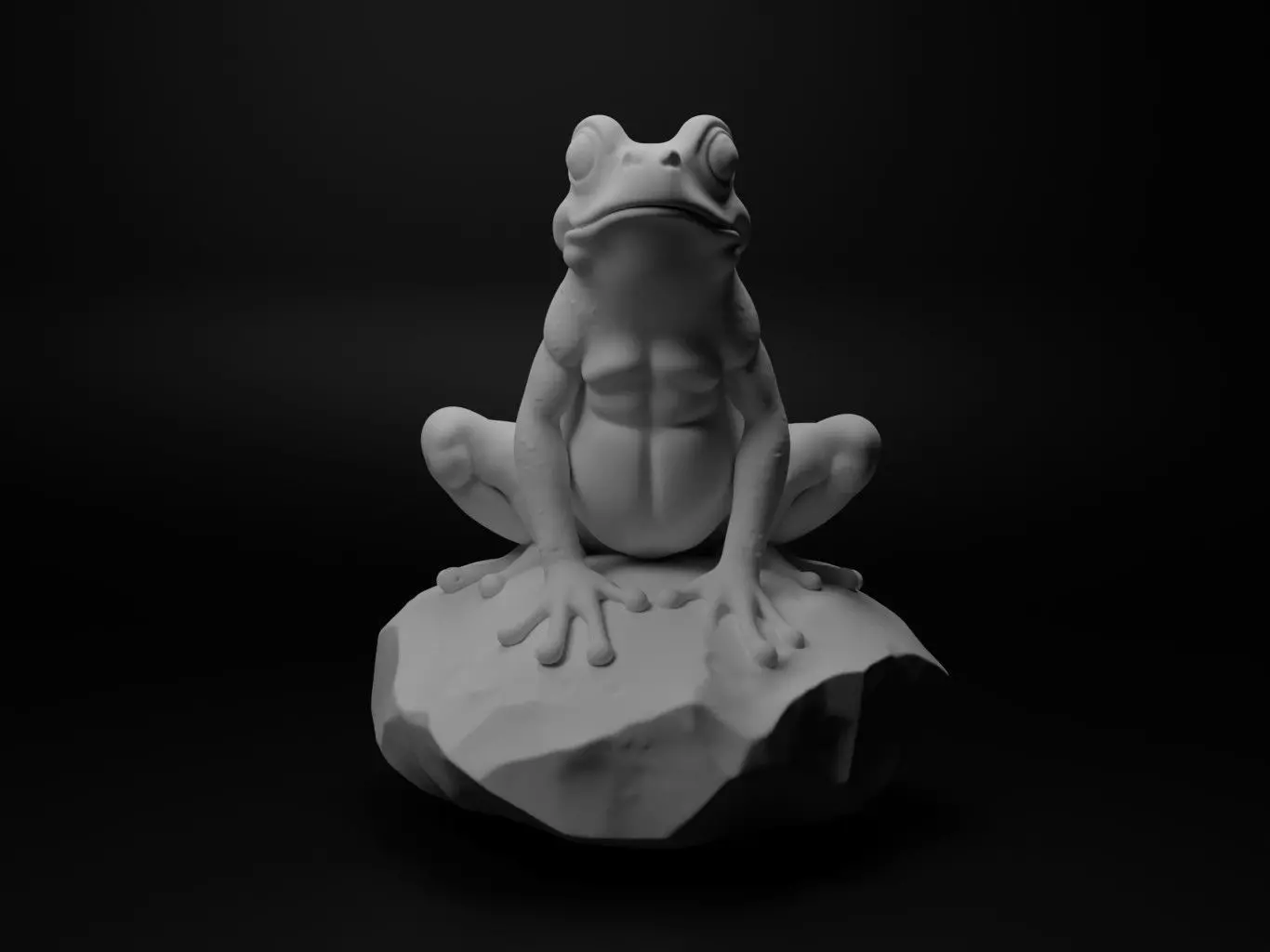 Frog Animal Figure 3D print model