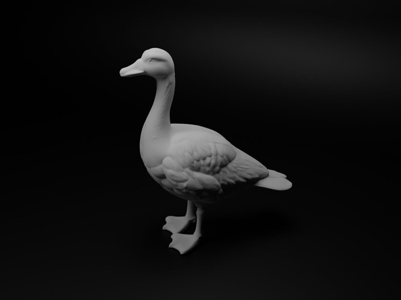 Goose Animal Figure 3D print model_1