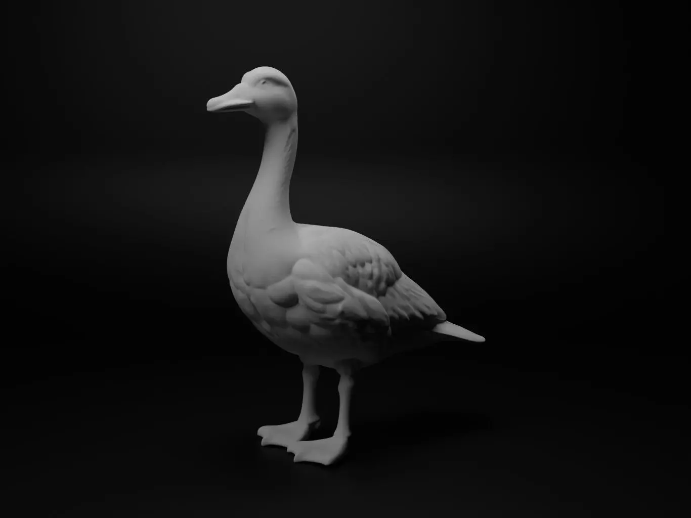 Goose Animal Figure 3D print model_0
