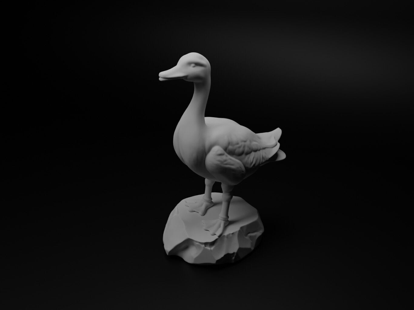 Goose Animal Figure 3D print model_1