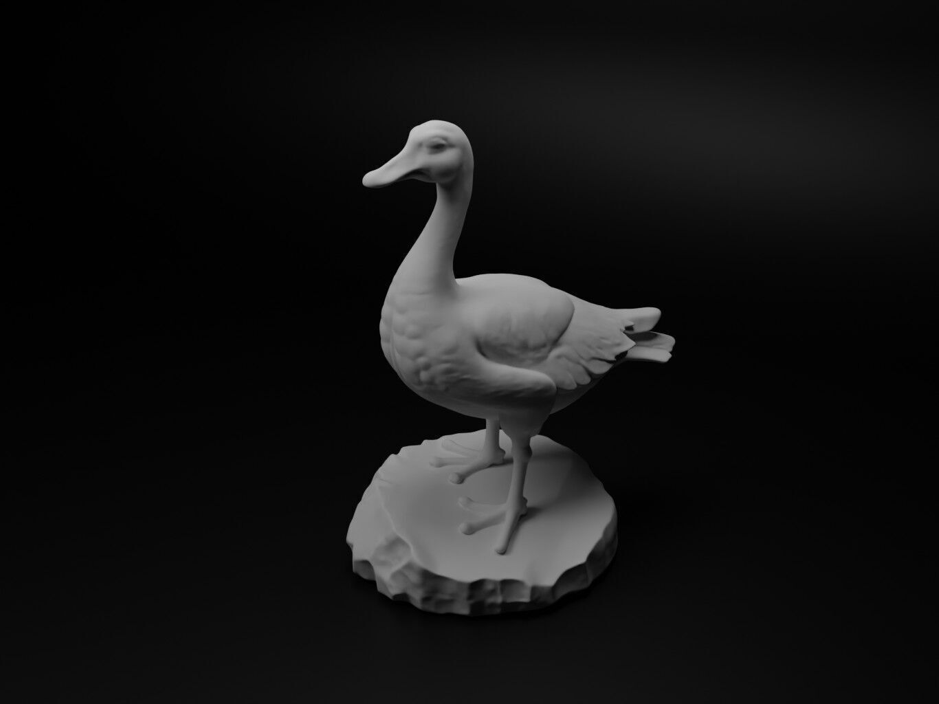 Goose Animal Figure 3D print model_1