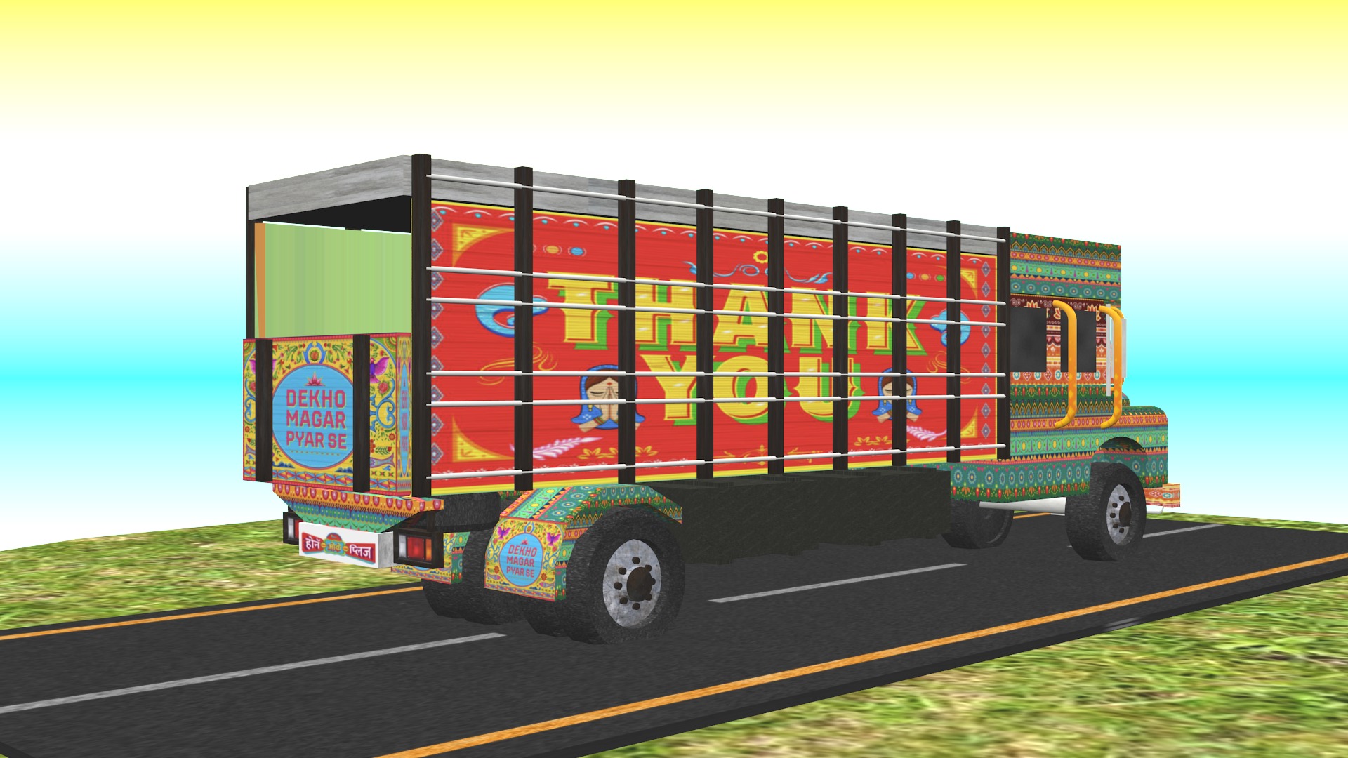 All types of Indian Trucks 3D Model Collection_31