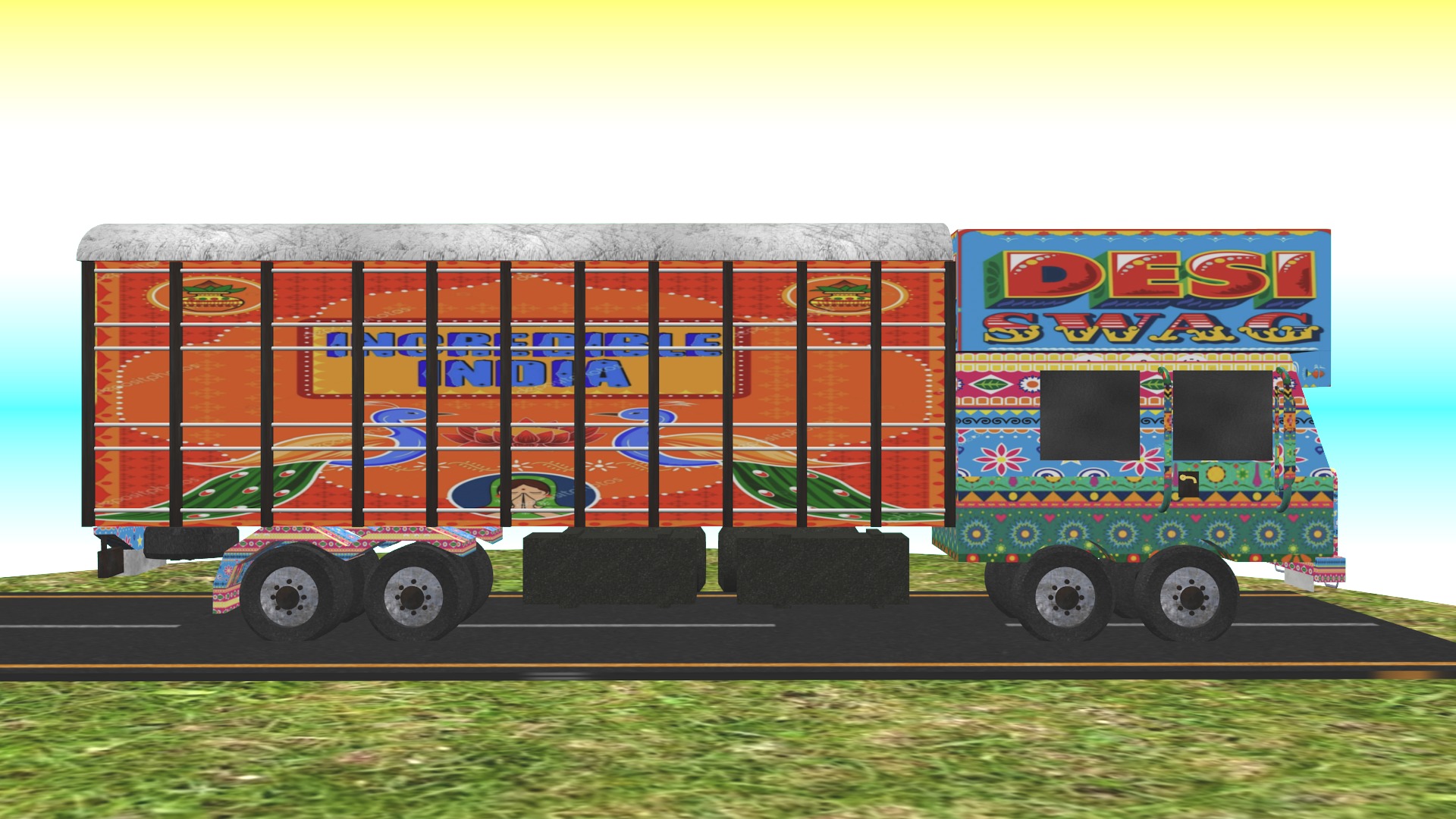 All types of Indian Trucks 3D Model Collection_20