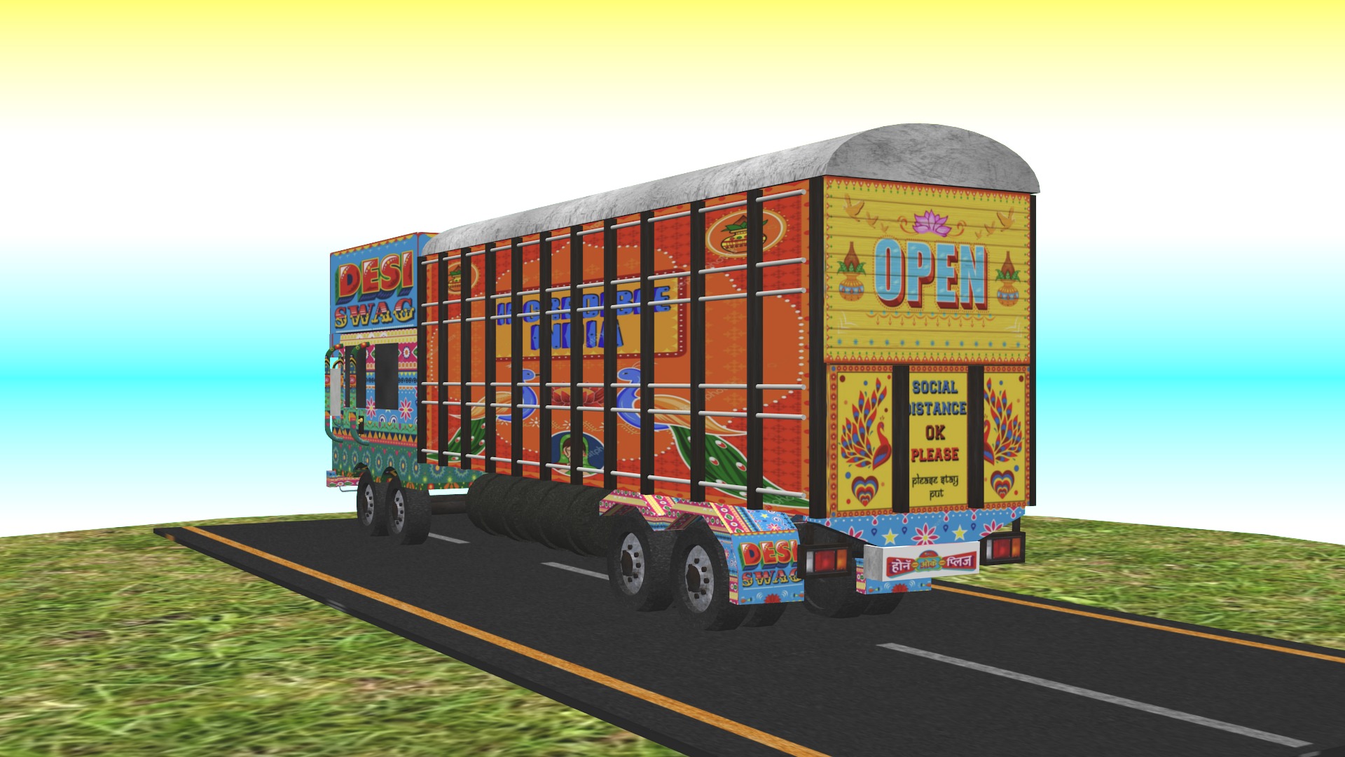 All types of Indian Trucks 3D Model Collection_23
