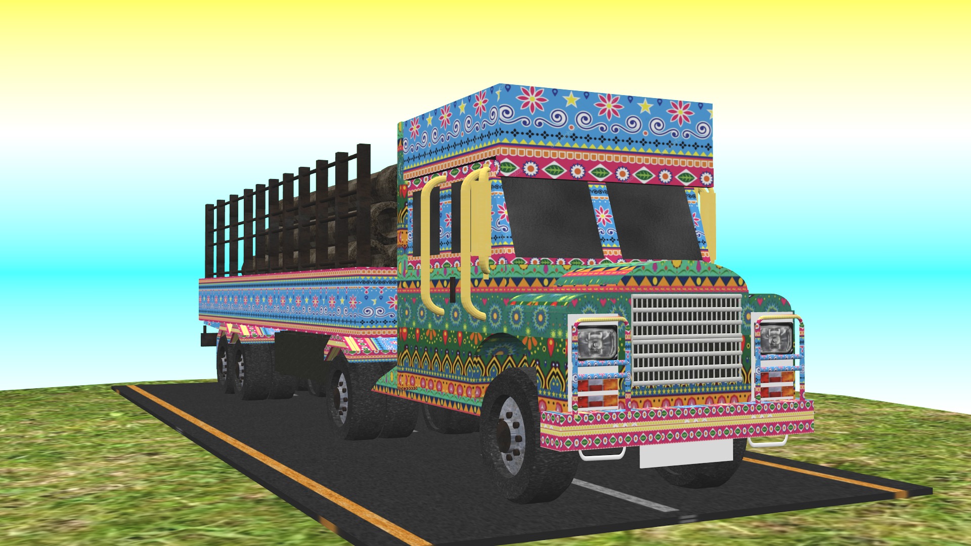 All types of Indian Trucks 3D Model Collection_66