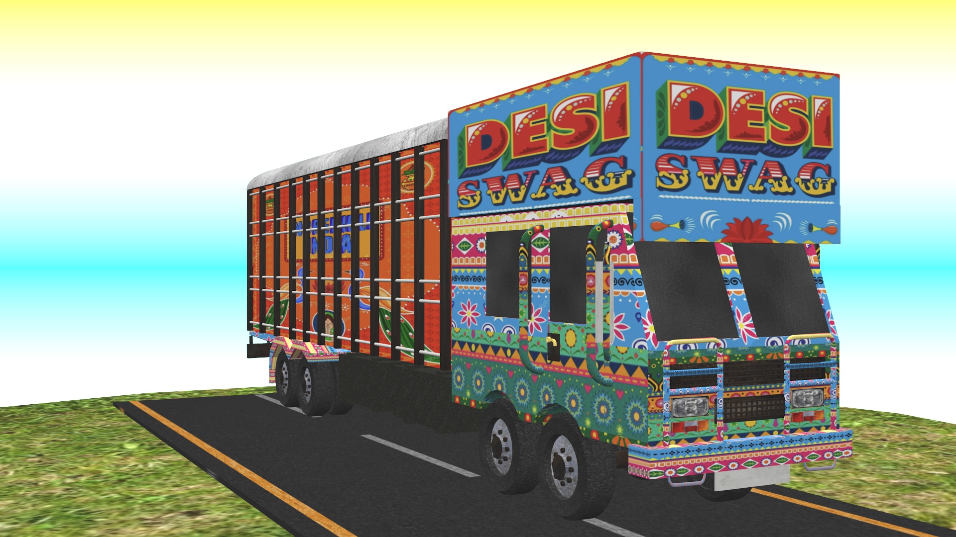 All types of Indian Trucks 3D Model Collection_19