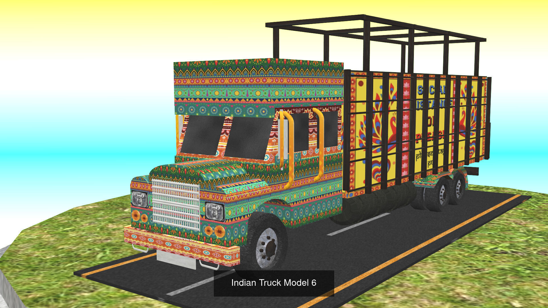 All types of Indian Trucks 3D Model Collection_10