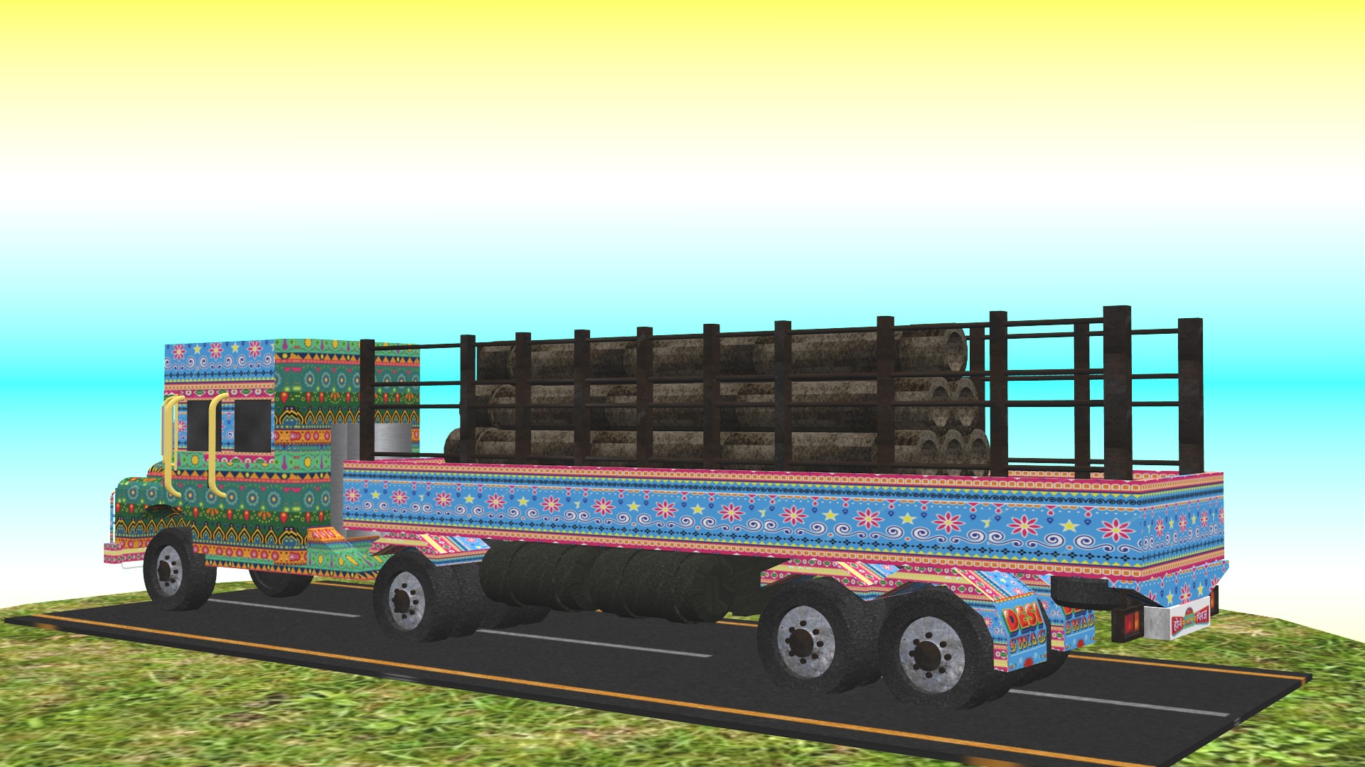 All types of Indian Trucks 3D Model Collection_64