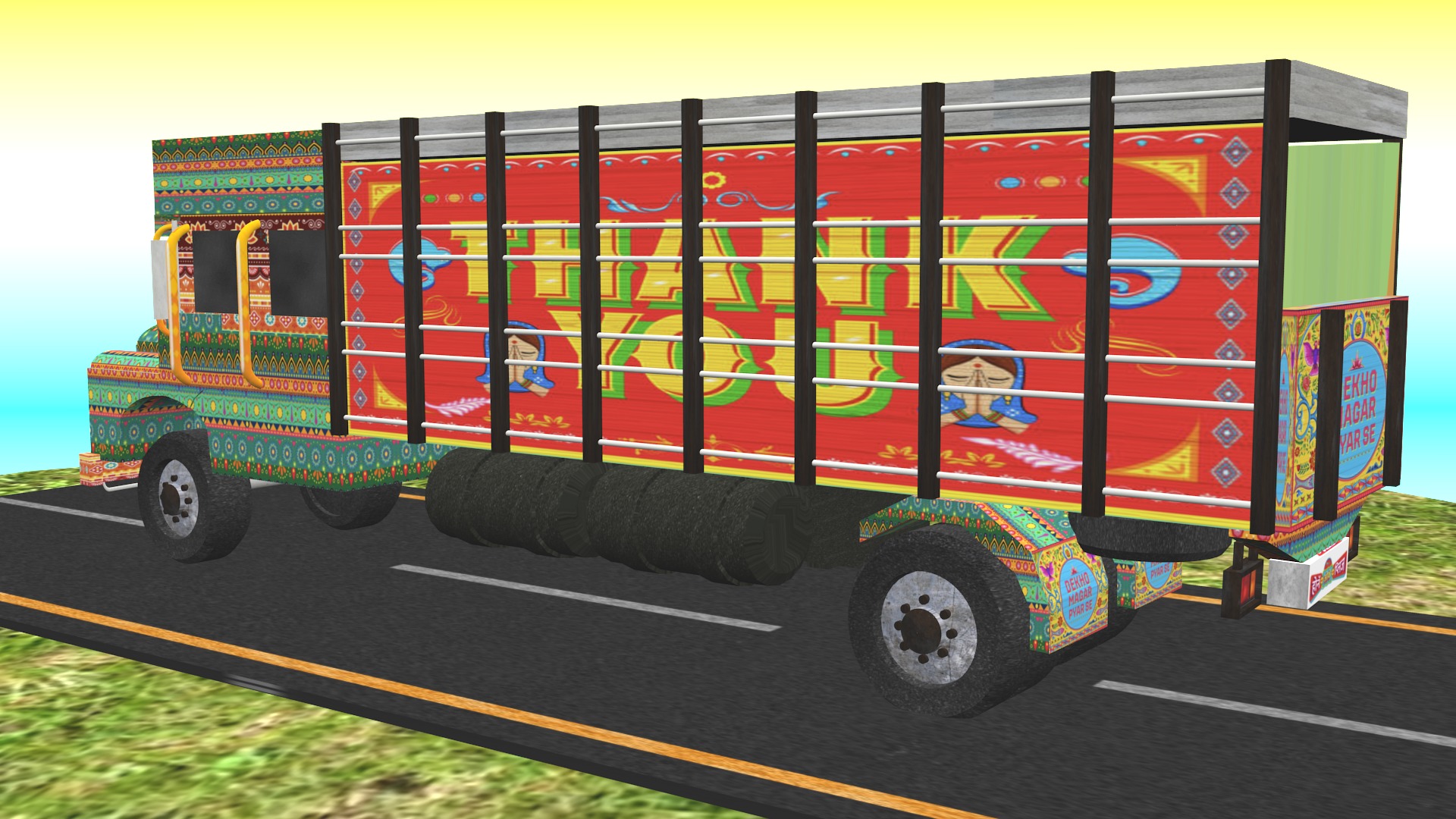 All types of Indian Trucks 3D Model Collection_35