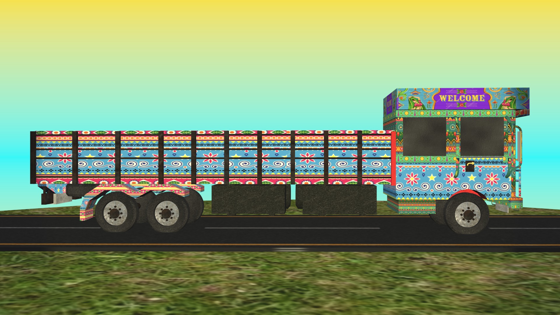 All types of Indian Trucks 3D Model Collection_5