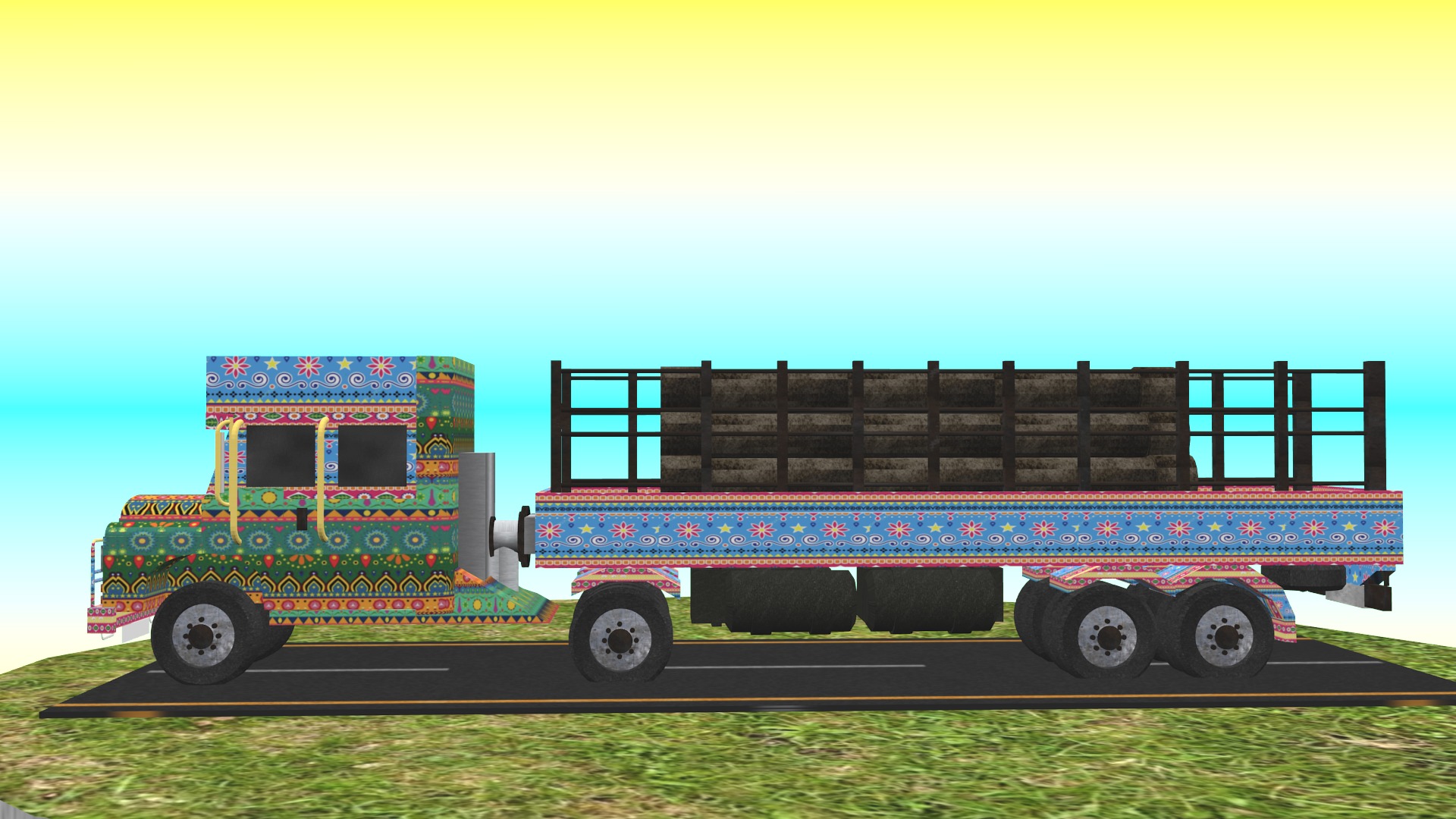 All types of Indian Trucks 3D Model Collection_63
