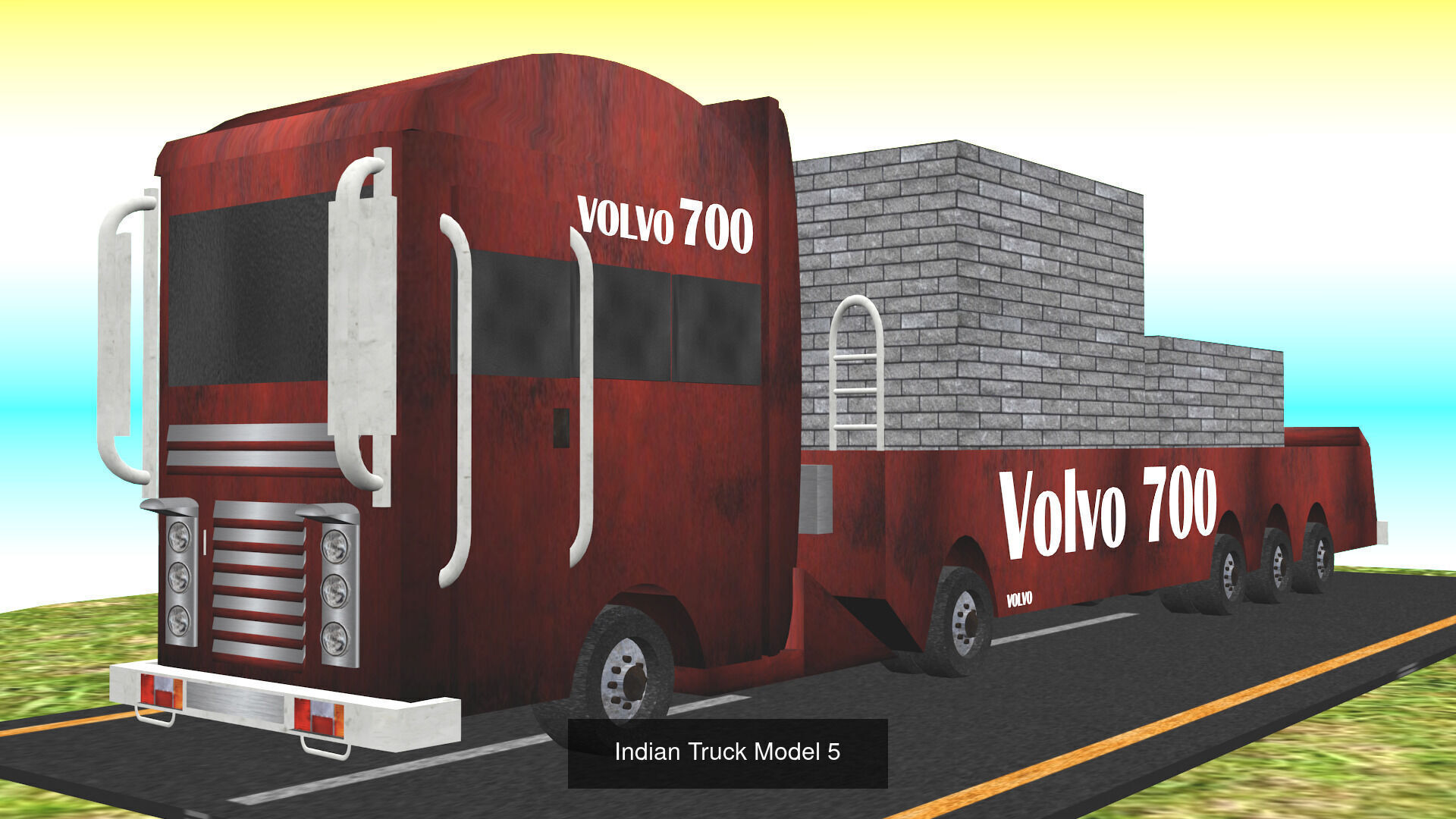 All types of Indian Trucks 3D Model Collection_8