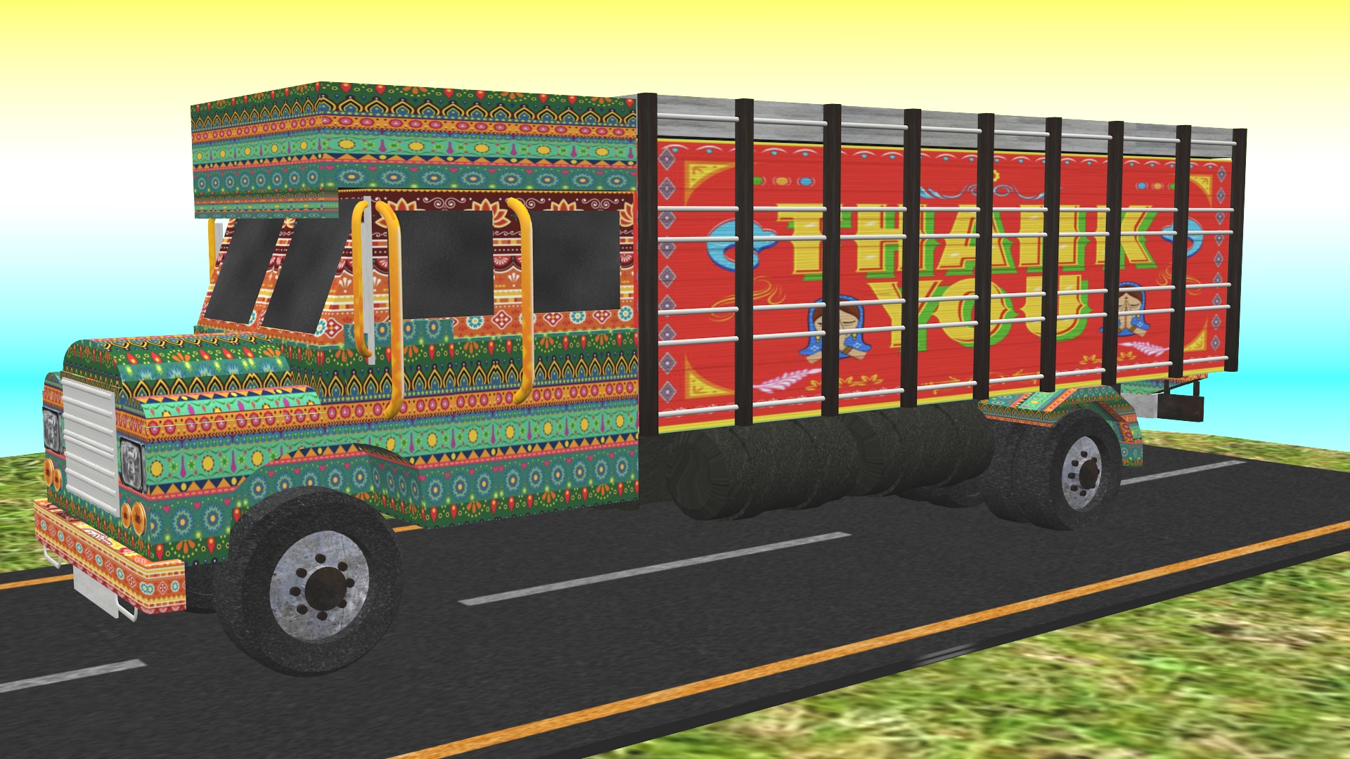 All types of Indian Trucks 3D Model Collection_36