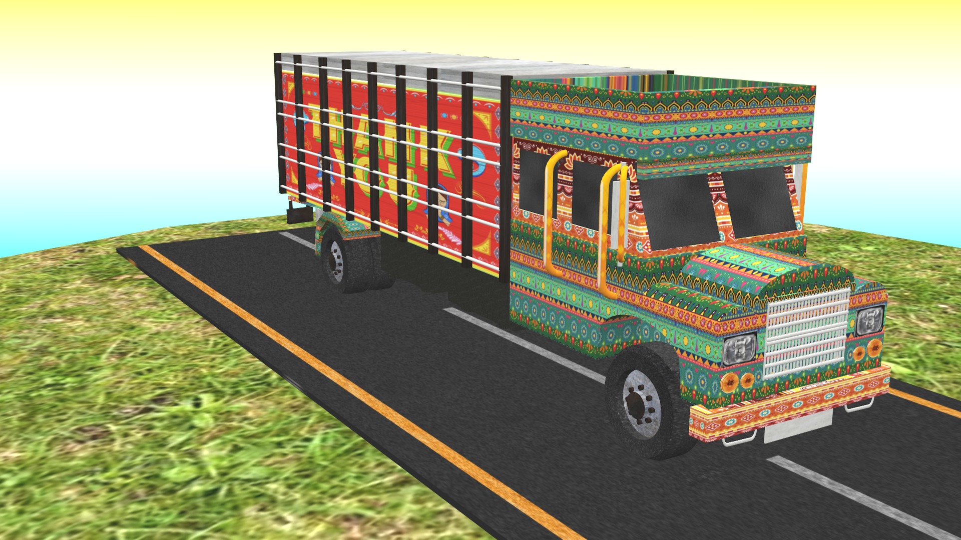 All types of Indian Trucks 3D Model Collection_29